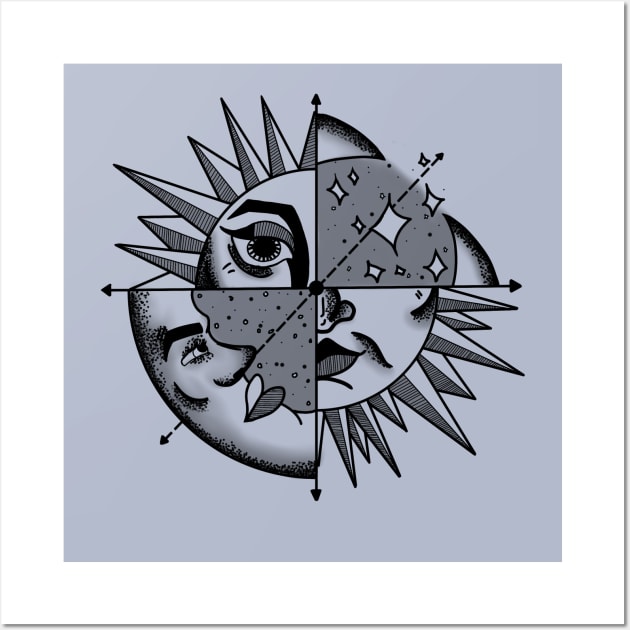 Sun and moon Wall Art by Courteney Valentine